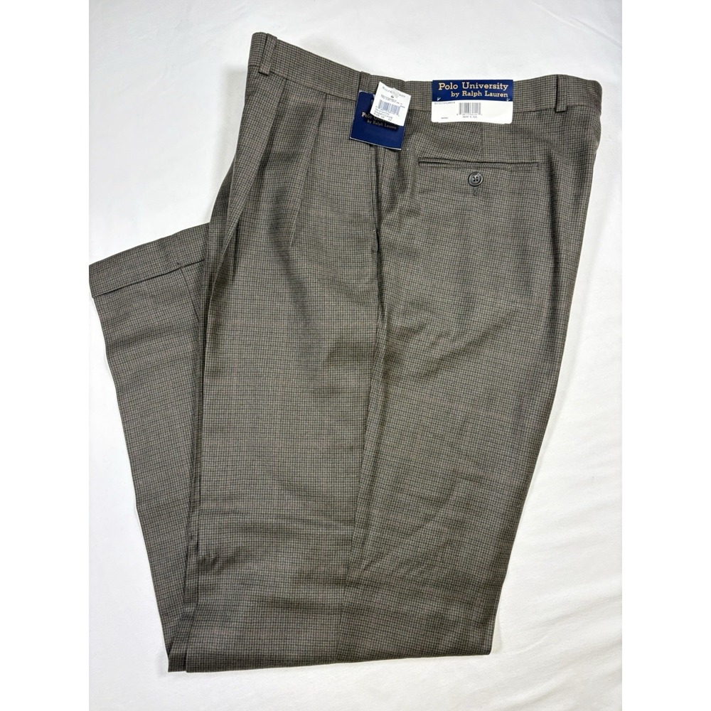 NWT Vtg Polo University Ralph Lauren Wool Cashmere Trousers Pants Green 36x32